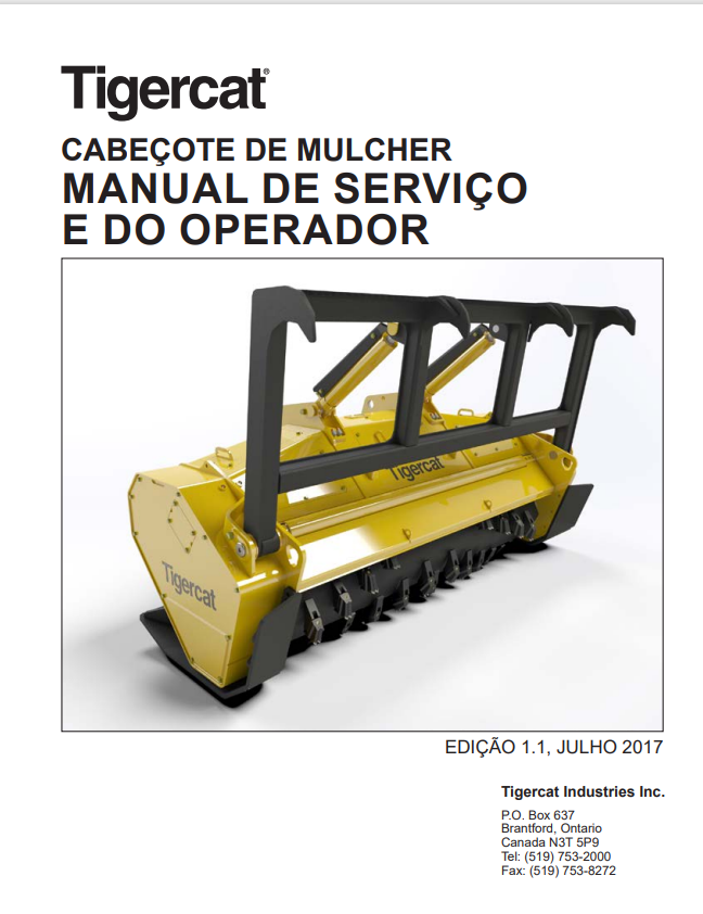 Tigercat Mulcher Head Service Manual And The Operator Manual 51394APOR