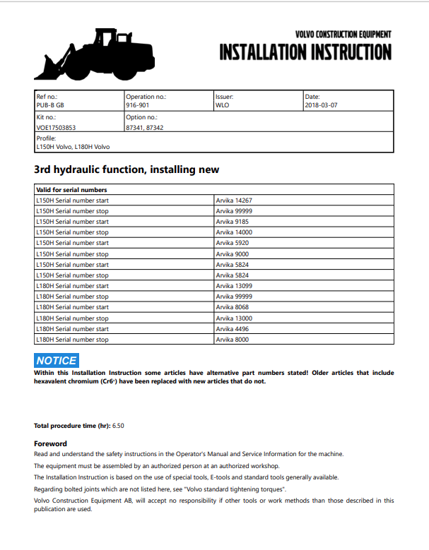 Volvo L150H Wheel Loader Service Repair Manual - PDF File
