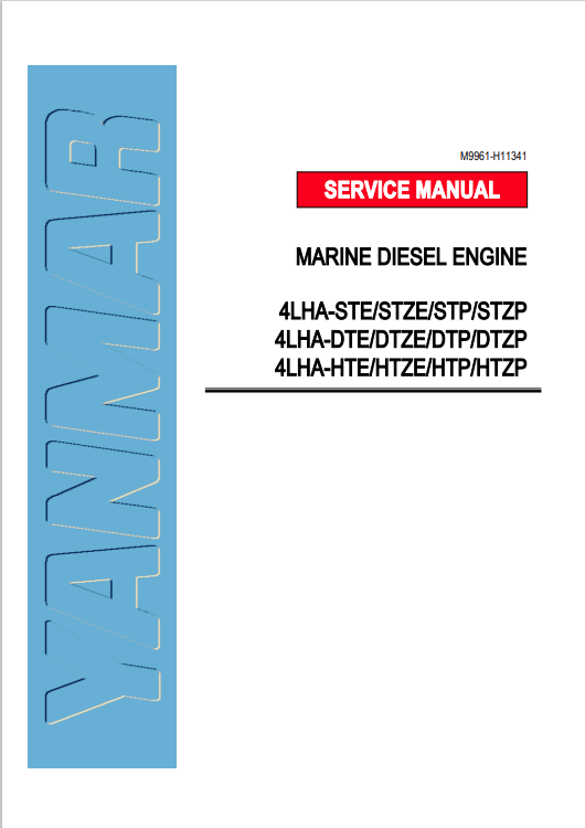 YANMAR 4LHA SERIES MARINE DIESEL ENGINE SERVICE REPAIR MANUAL PDF