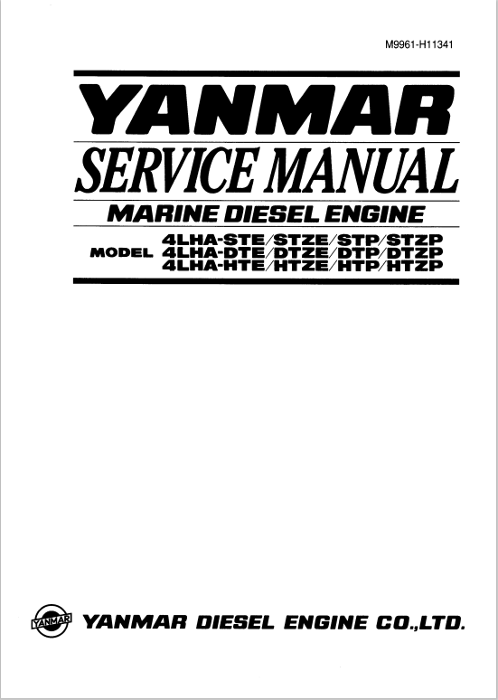 YANMAR MARINE DIESEL ENGINE 4LHA SERIES SERVICE MANUAL PDF
