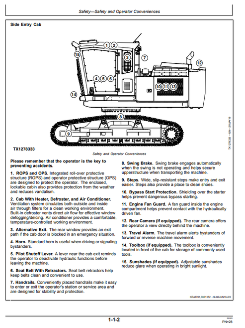 ZAXIS 260F-FE-6N 260FLC-FE-6N Operator Manual OMT390731X19