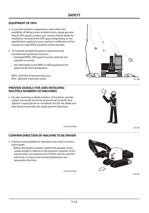 ZAXIS 450LC-3, 650LC-3, 850LC-3 Operator Manual EM1J3NA12