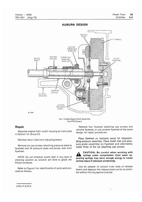 1. John Deere 2030 Tractor Maintenance & Repair Manual TM1051