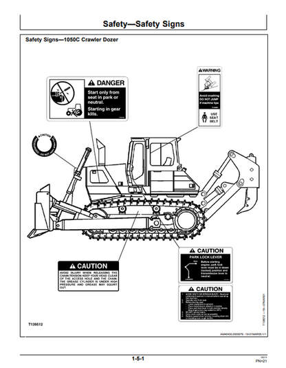 1050C Crawler Dozer Operator Manual OMT190710 PDF