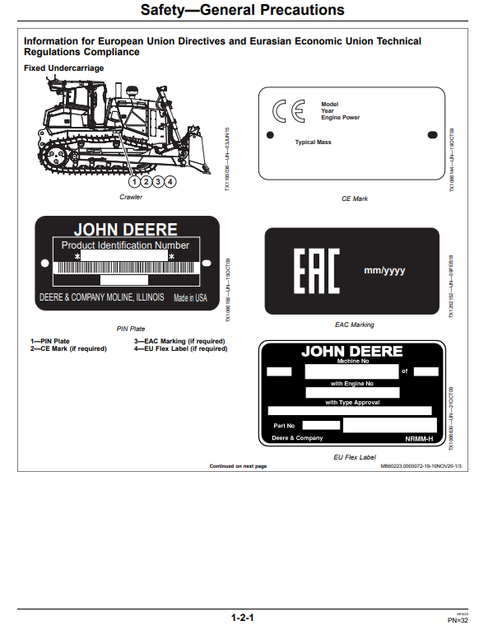 1050K Crawler Dozer Operator Manual OMT312911X19 PDF