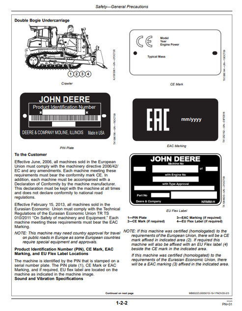 1050K Crawler Dozer Operator Manual OMT312939X19 PDF