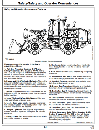 John Deere 644 P-Tier, Gen-A 4WD Loader Operator Manual OMT453608X019