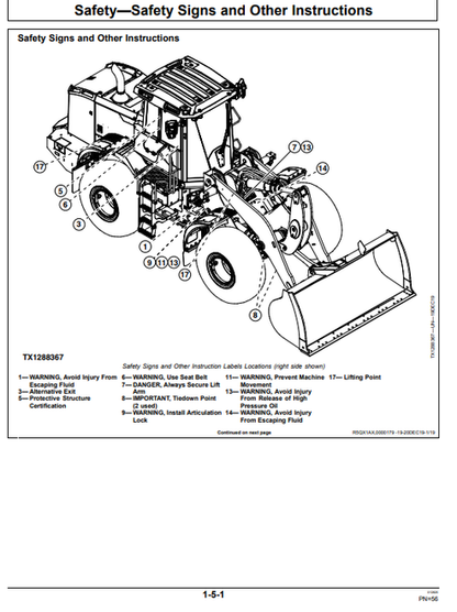 John Deere 644L 4WD Loader Operator Manual OMT426945X19