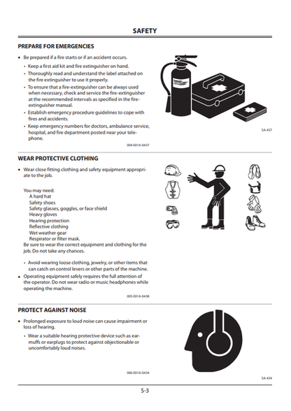 John Deere Hitachi ZAXIS 140W-3, 170W-3, 190W-3, 210W-3  Wheel Excavator Operator Manual EMCGBEN12
