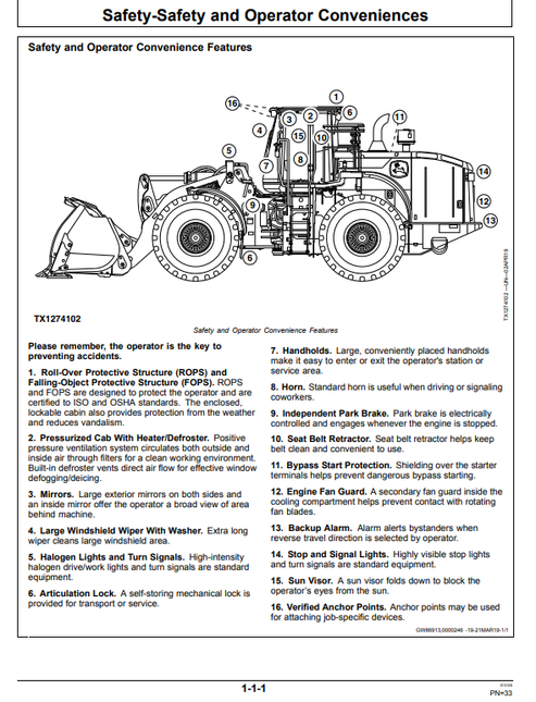 John Deere 844L And 844L AH 4WD Loader Operator Manual OMT426199X19