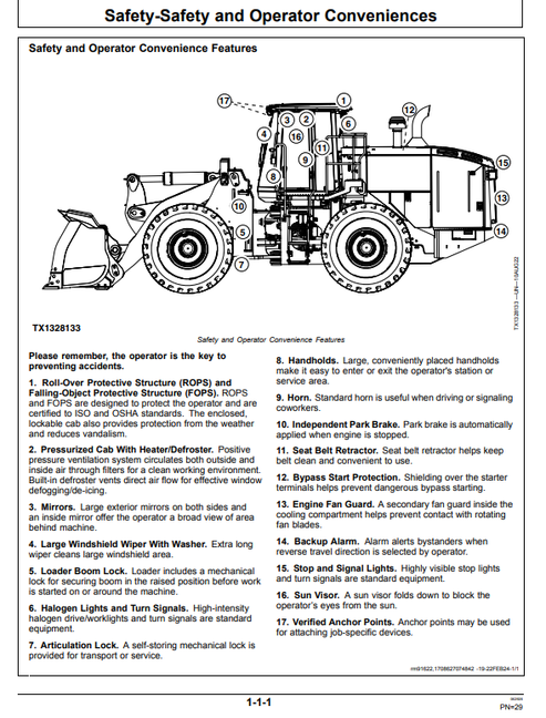 John Deere 744 X 4WD Loader Operator Manual OMT498145X019