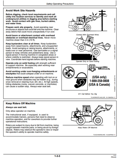 John Deere 744 X 4WD Loader Operator Manual OMT498145X019