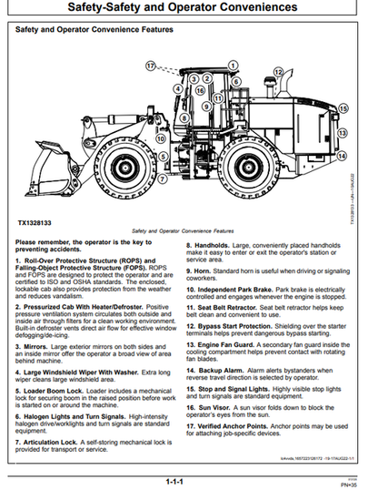 John Deere 744 P-Tier Gen-A 4WD Loader Operator Manual OMT461920X019