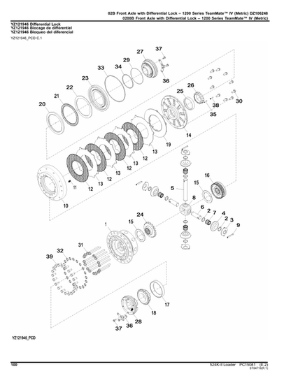 John Deere 524K-II Loader Parts Catalog Manual PC15081