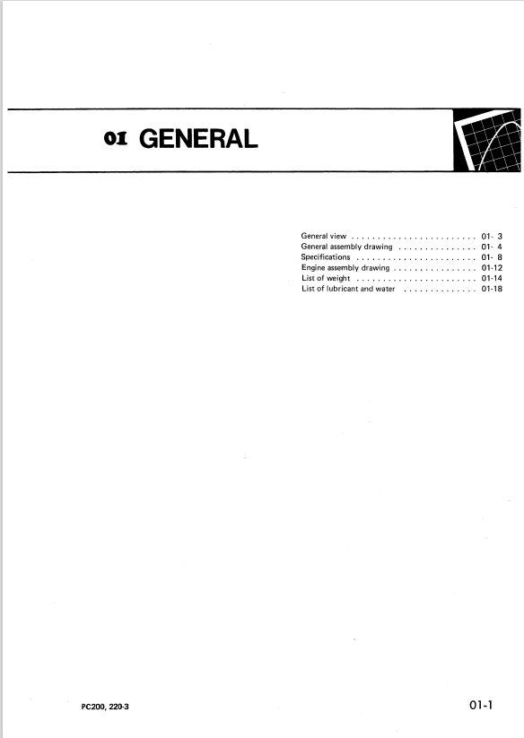 Komatsu PC200-3, PC210-3, PC220-3, PC240-3 Hydraulic Excavator Shop Manual - PDF File