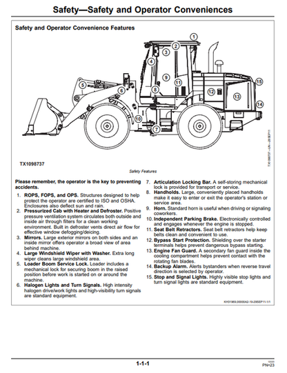 John Deere 524K 4WD Loader Operation & Maintenance Manual PDF