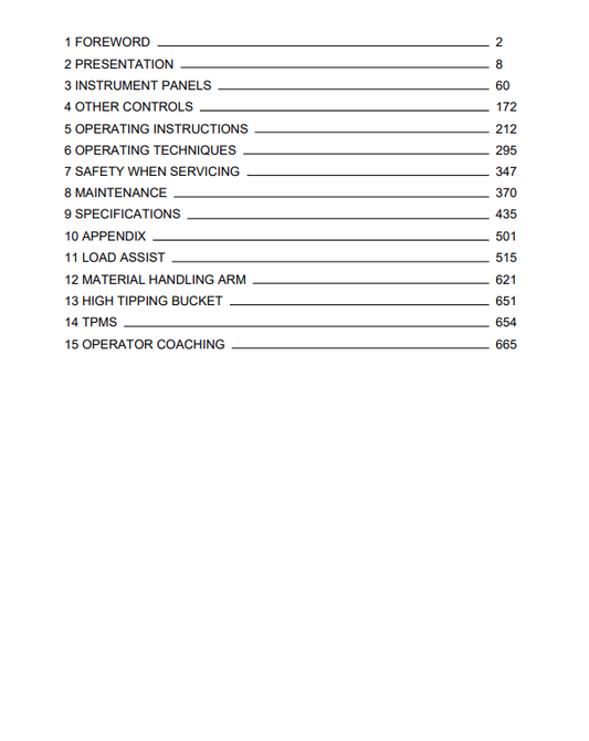 Volvo L110H Wheel Loader Operator Manual - PDF File