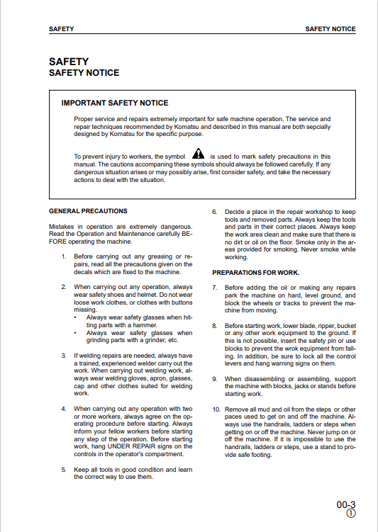 Komatsu PC160-6K Excavator Shop Manual K30001-UP - PDF File