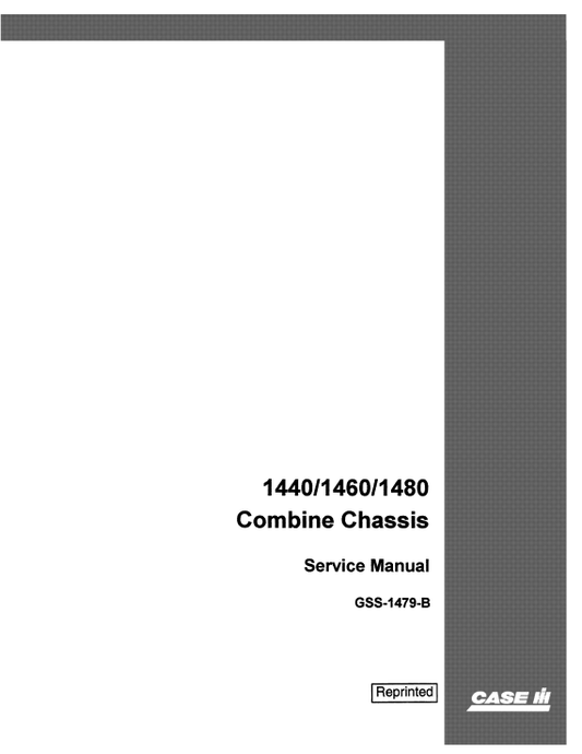 Case 1440, 1460, 1480 Combine Chassis Service Manual GSS-1479B PDF