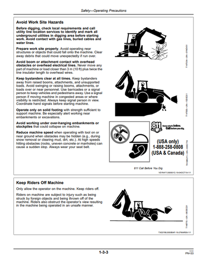 310K Backhoe Loader Operator Manual OMT305688 PDF