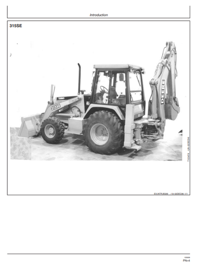 310SE And 315 Sideshift Backhoe Loader Operator Manual OMT153356 PDF
