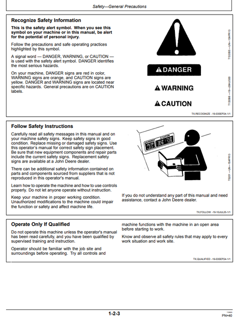 320 P Backhoe Loader Operator Manual OMT475667X019 PDF