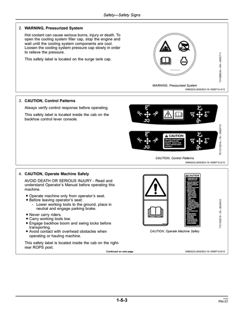 325K Backhoe Loader Operator Manual OMT304358 PDF