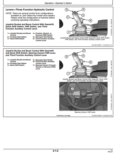 John Deere 724K 4WD Loader Operator Manual OMT344180
