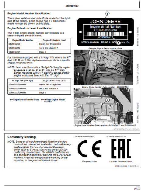 John Deere 370E, 410E And 460E Articulated Dump Truck Operator Manual OMT284806