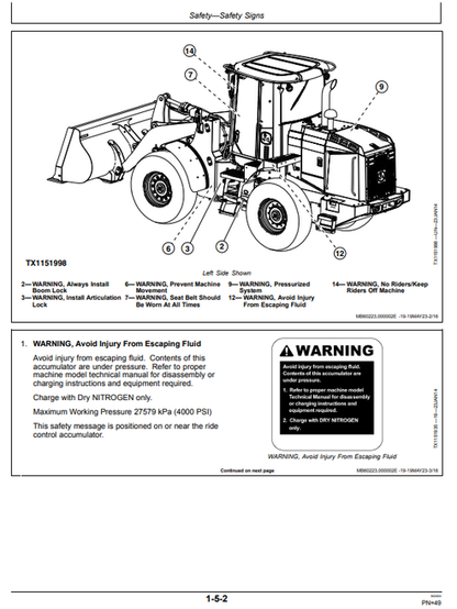 John Deere 544K 4WD Loader Operator Manual OMT346593X19