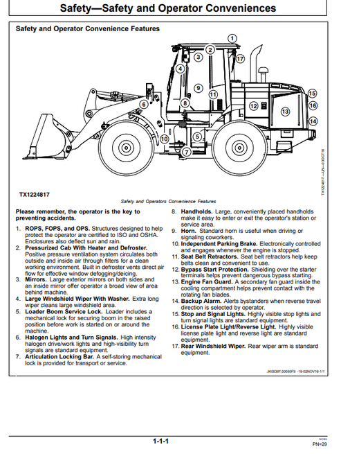 John Deere 544K-II 4WD Loader Operator Manual OMT386124X19