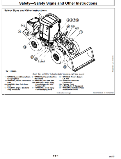 John Deere 544K-II 4WD Loader Operator Manual OMT386124X19