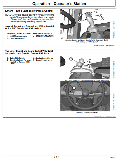 John Deere 544K-II 4WD Loader Operator Manual OMT386124X19