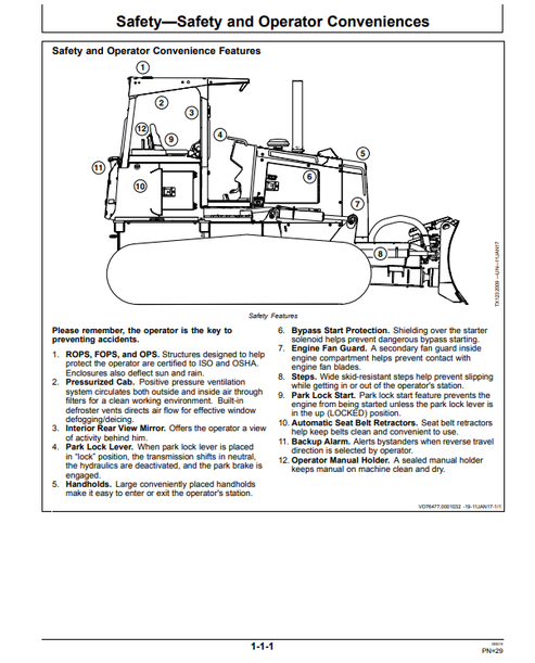 700J-II Crawler Dozer Operator Manual OMT384340X19 PDF