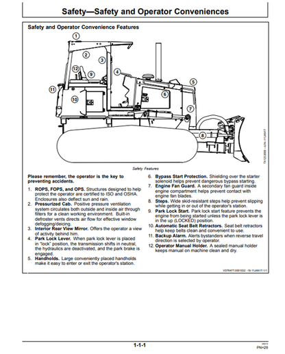 700J-II Crawler Dozer Operator Manual OMT384340X19 PDF