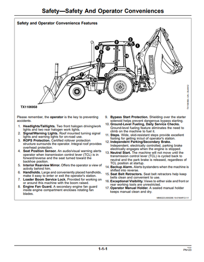 710K Backhoe Loader Operator Manual OMT307770 PDF