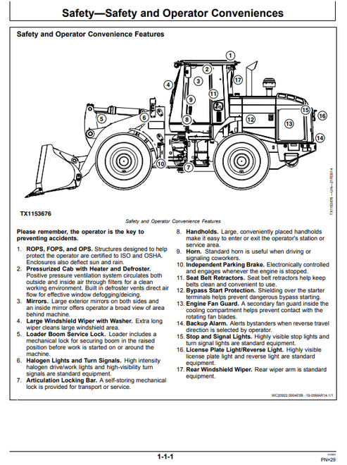 John Deere 624K 4WD Loader Operator Manual OMT346594X19