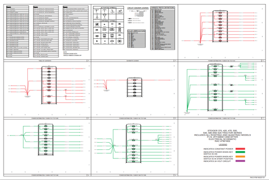 Case IH Series Steiger, quadtrac, rowtrac 370, 420, 470, 500, 540, 580, 620 Electrical Schematic Manual 47901802 PDF
