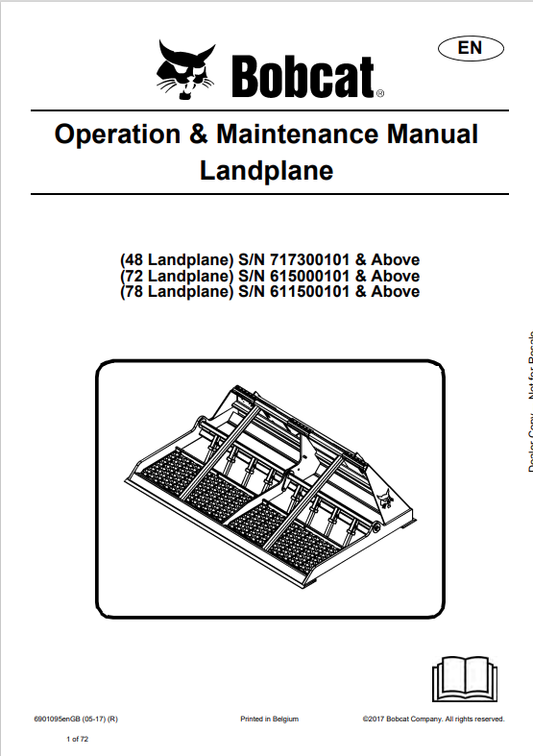BOBCAT 48, 72, 78 LANDPLANE OPERATION AND MAINTENANCE MANUAL 6901095 PDF