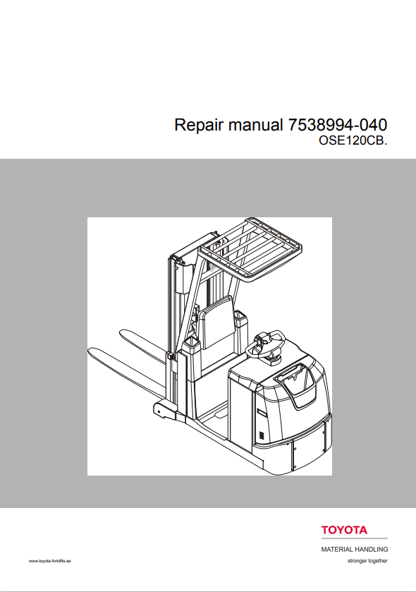 BT FORKLIFT OSE120CB REPAIR MANUAL PDF