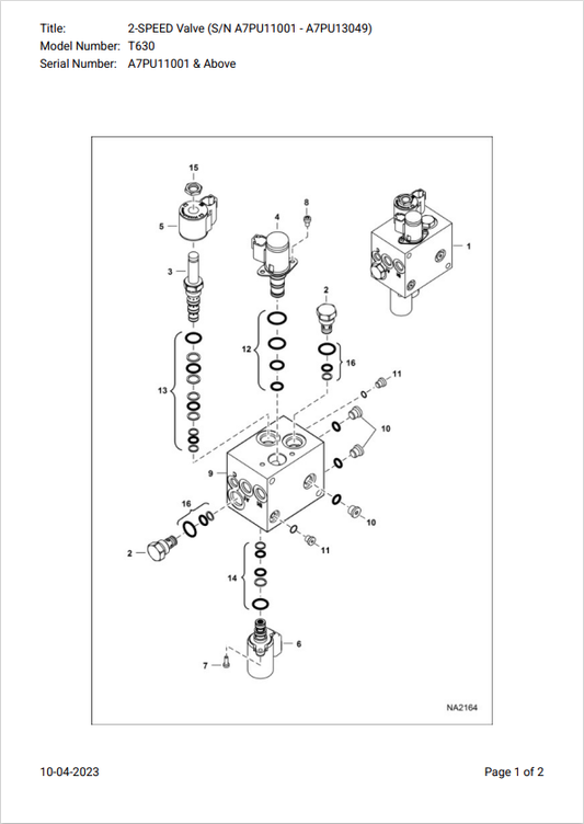Bobcat T630 Loader A7PU11001 Above Parts Catalogue Manual - PDF File Download