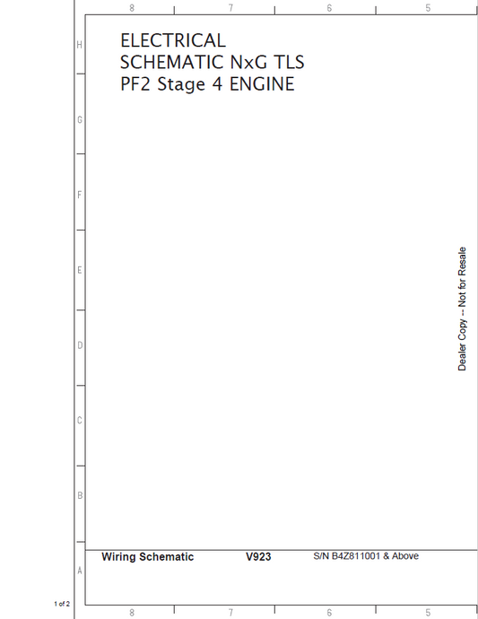 Bobcat V923 Schematic Hydraulic Manual PDF