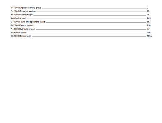 Bomag BF 300 P S340-2 V Asphalt Pavers Parts Catalogue Manual 00800767 - PDF File Download