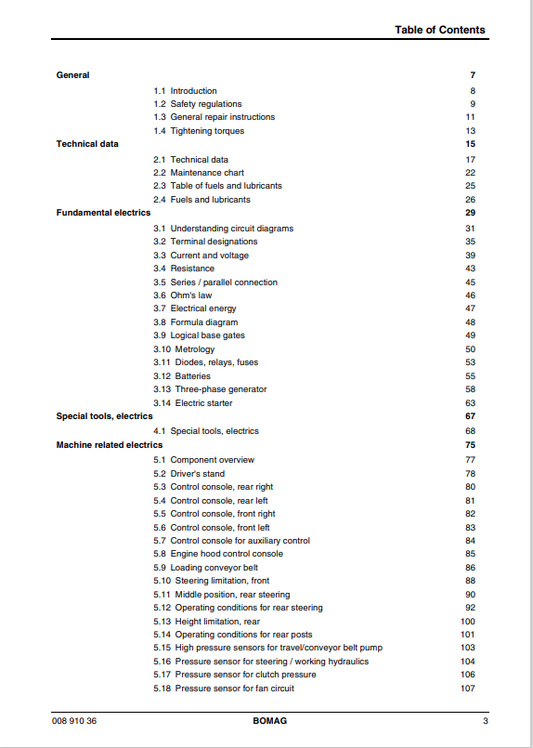 Bomag BM 2000 / 60 Cold Milling Machine Service Repair Manual - PDF File Download