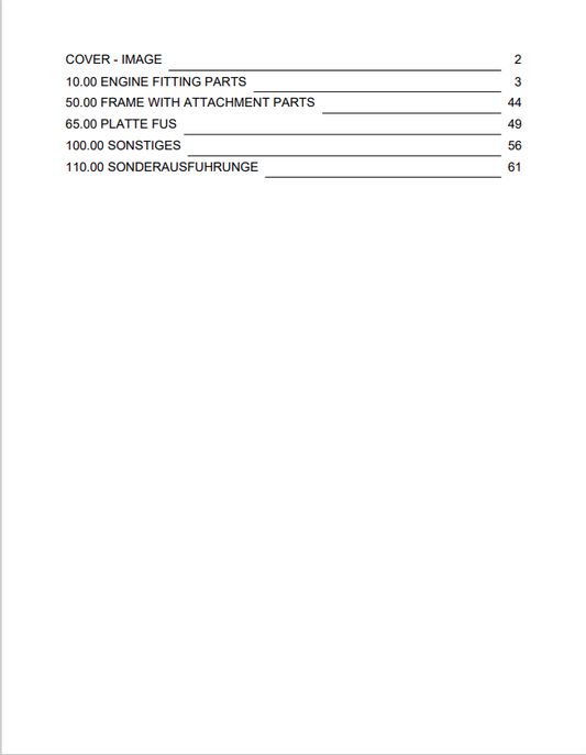 Bomag BP 25/50 Vibrating Plates Non Reversible Parts Catalogue Manual 00825505 - PDF File Download