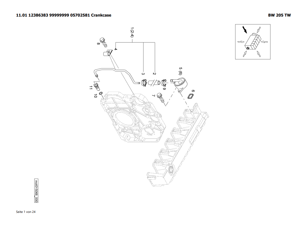 Bomag BW205TW Articulated Roller Parts Catalogue Manual - PDF File Download