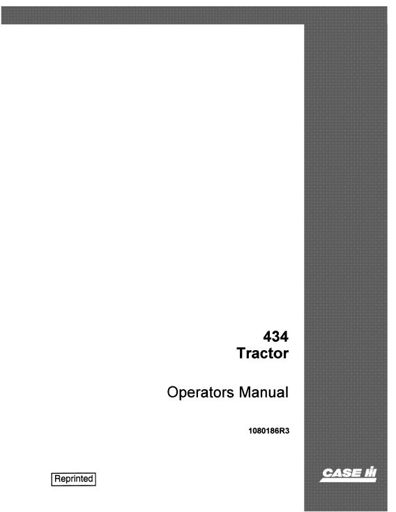 Case 434 Tractor Operator Manual 1080186R3 PDF