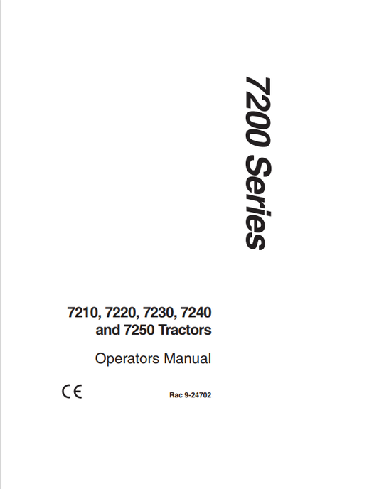 Case 7210, 7220, 7230, 7240 and 7250 Tractor Operator Manual 9-24702 PDF