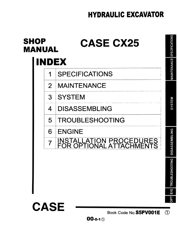 Case CX25 Hydraulic Excavator Service Repair Manual PDF
