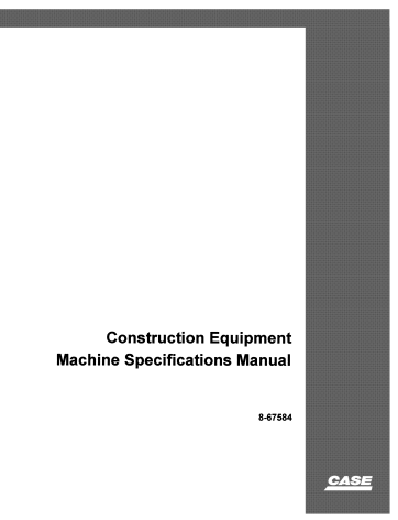 Case Construction Equipment Machine Service Manual 8-67584 PDF